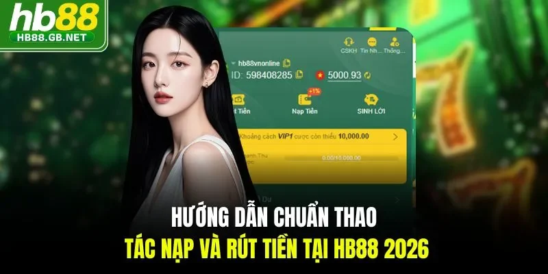 Hướng dẫn chuẩn thao tác nạp và rút tiền tại HB88 2026